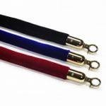 CORDÓN ROJO DE TERCIOPELO EXTREMO PLATA