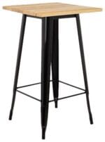 MESA ALTA INDUSTRIAL NEGRA + MADERA