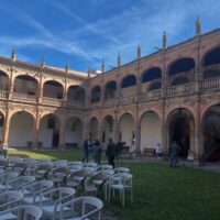 Silla Peach y Carla Arena en colegio Arzobispo Fonseca, salamanca I Cumbre Internacional Gastronómica