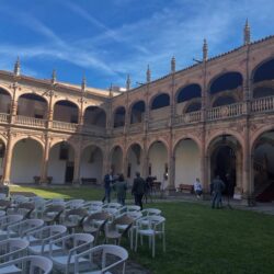 Silla Peach y Carla Arena en colegio Arzobispo Fonseca, salamanca I Cumbre Internacional Gastronómica