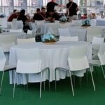 Sillas clip blancas + mesa150 vallehermoso25Campeonato de Europa de Atletismo por Equipos27al29junio