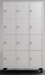 TAQUILLA 12 PUERTAS BLANCA CON LLAVE