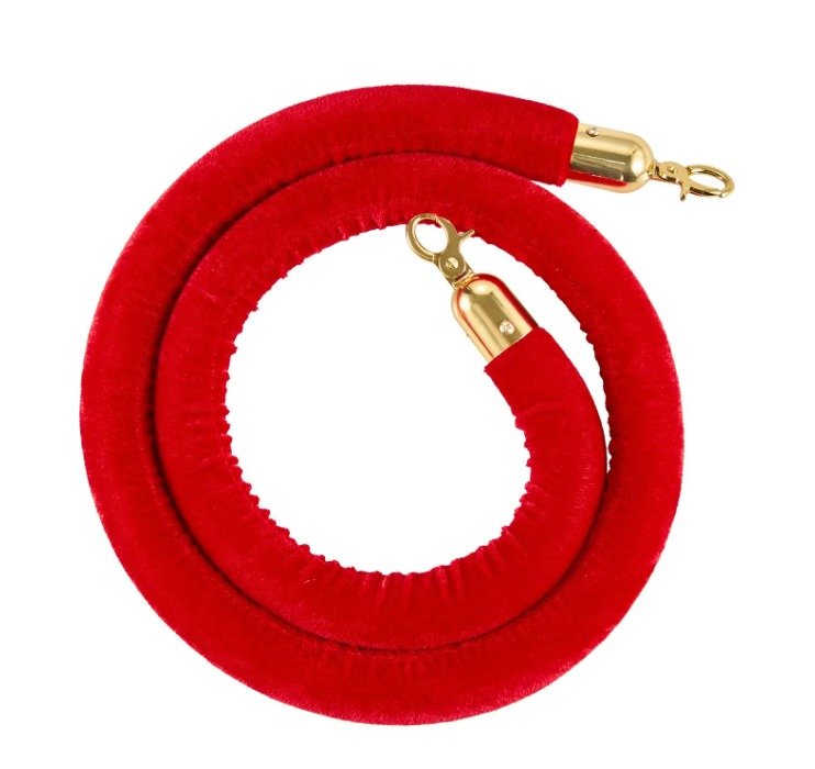 CORDÓN TERCIOPELO ENGANCHE DORADO
