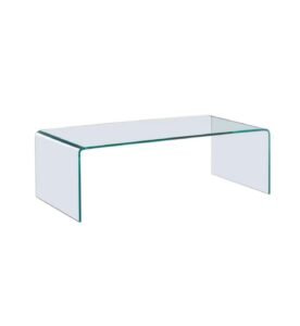 MESA BAJA CRISTAL CURVADO